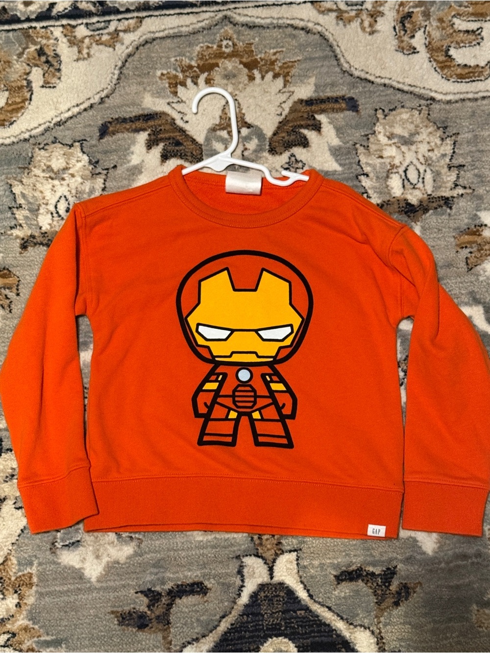 Baby Gap x Marvel Iron Man Orange Graphic Sweatshirt Size 5
